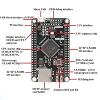 Carte de développement STM32F407 STM32F407VET6 STM32F407VGT6, carte d'apprentissage à puce unique Cortex-M4 STM32 System F407