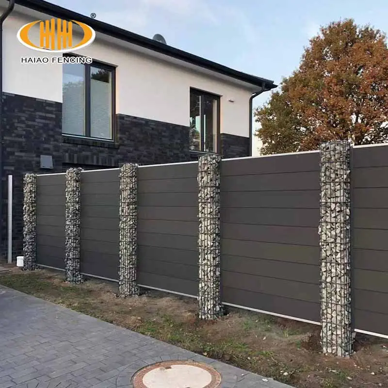 Pannelli di recinzione in wpc per giardino di casa in composito di plastica di legno di vendita calda resistente al fuoco su misura 140 mm