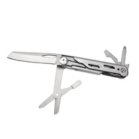 Couteau multifonctionnel en acier inoxydable MUPL-114, ciseaux pliables, outil polyvalent, outil de survie d'urgence pour le camping, ouvre-boîte EDC