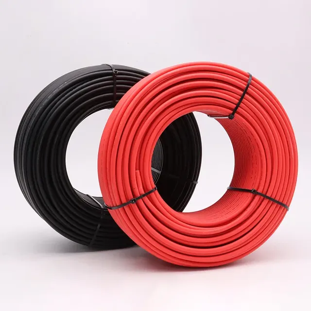 High Quality CE for XLPE 4mm 6mm Tinned Copper Single/Double Core Solar Photovoltaic Cable DC 1000V/1500V 30-Year