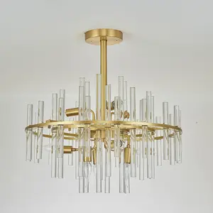 Goud Moderne Glazen Kroonluchter Verlichting Woonkamer Eetkamer Led Hangende Lamp Luxe Woondecoratie Lampen