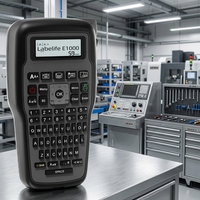 Mesin Pencetak Label E1000, Printer Barcode Industri, Printer Genggam dengan Pita untuk Label Kabel dan Pelacakan Aset