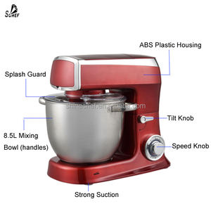 Dudukan komersial Mixer 1500W 8QT mangkuk baja tahan karat-aksi planet untuk toko kue restoran dengan lampiran - Product Image 3