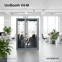 Cabina Acústica para Conferencias de Tamaño Personalizado con Puertos de Alimentación y USB Integrados, Sala Silenciosa Modular Insonorizada, Cabina Acústica para Reuniones
