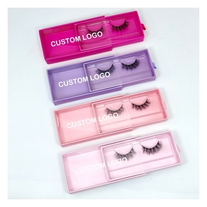 Kotak kemasan bulu mata Logo kustom casing bulu mata stok massal Label pribadi grosir kotak bulu mata - Product Image 2