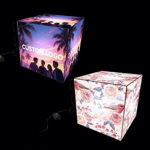 Custom 4 5 6 Sided Led Aluminum Frame Fabric Lightbox Custom Hanging Single Side Print Lightbox Display Cube for Exhibition - Product Image 1