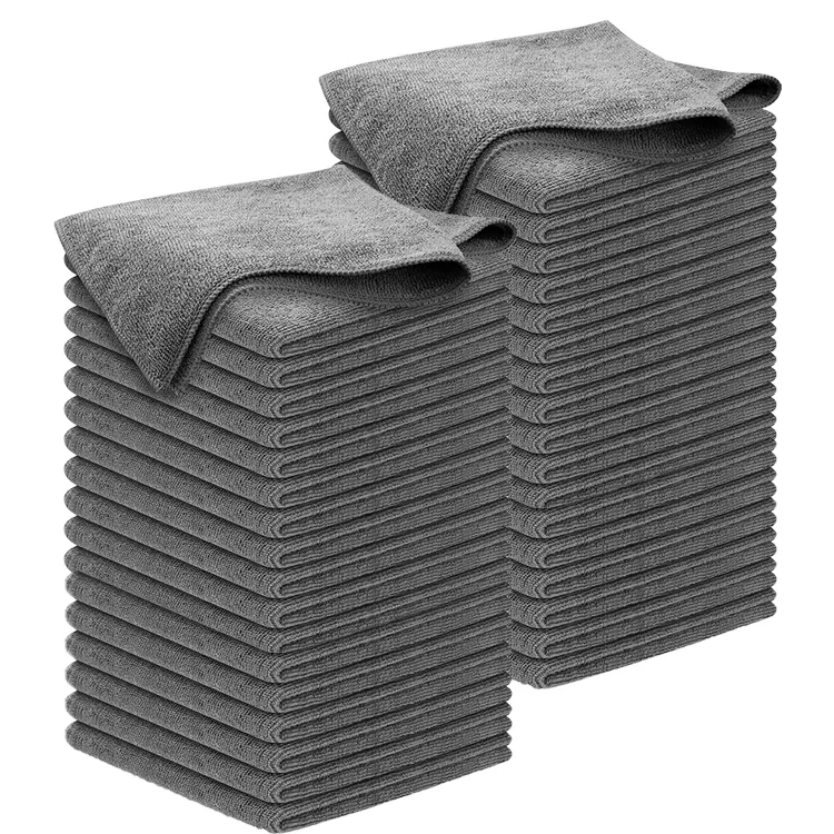 Hot sale gray washable kitchen dish cleaning cloth kitchen cleaning towel microfiber cleaning clothes for car