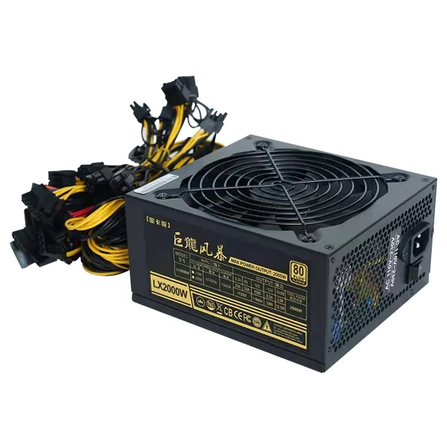 1800W-3000W 12V 80PLUS Gold kühler zuverlässiger Anbieter DC zu DC ATX 24Pin Atx PC GPU Computer Server Netzteil Netzteil