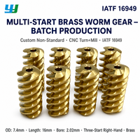 Fabricant d'arbres à vis sans fin en laiton usinés CNC de haute précision et sur mesure, longueur 16 mm
