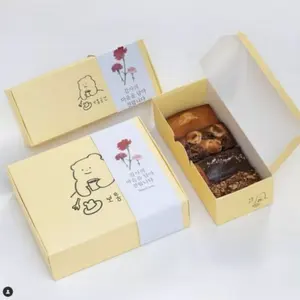 Manufacturer Paper Donut Box Packaging Food Box Half Dozen Take Away Packaging