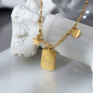 Collares Modernos 2026, Joyería Minimalista Hipoalergénica, Collar de Acero Inoxidable 316L con Baño de Oro PVD de 18k para Mujer - Product Image 3