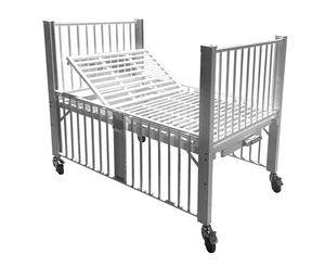 Lit d'hôpital pédiatrique à deux manivelle en acier inoxydable de haute qualité HOCHEY, bon prix, soins à domicile et utilisation hospitalière pour les jeunes patients - Product Image 3