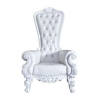 Chaise de trône royale de luxe en bois massif pour hôtel, utilisation en extérieur et en salle à manger