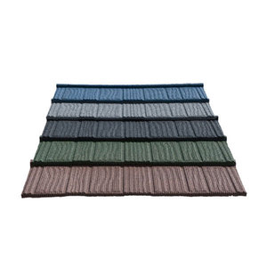 Matériau de construction Villa <span class=keywords><strong>Metro</strong></span> 0.4mm Tuile de toiture en acier revêtue de pierre colorée en tôle - Product Image 2