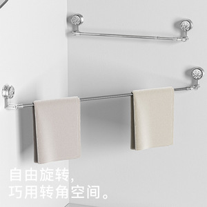 Yimijia Retractable Towel Bar 60 Cm Double Bars Adjustable Length Wall Mounted Bathroom Kitchen Storage Rack - Product Image 2