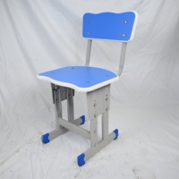 Ensemble Chaise et Bureau Ajustables en Métal Moderne de Haute Qualité pour Étudiants, Facile à Nettoyer, Mobilier de Classe pour Maternelle et École Primaire