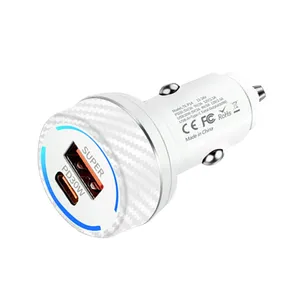 60W High Power Car Charger Dual <b>USB</b> C Fast Charging <b>Adapter</b> <b>Multi</b> Protocol Auto Power Supply Fits Mobile Phones GPS For iPhone - Product Image 1
