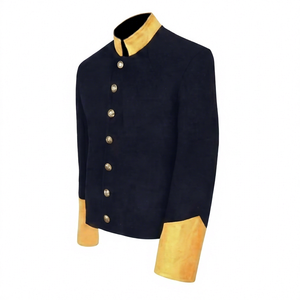 Veste en laine vintage pour homme à col montant, simple boutonnage, longueur standard, imperméable, coupe-vent, écologique, vêtement d'extérieur d'hiver personnalisé - Product Image 1