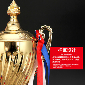 2023 World Metal Trophy Medal Award Coupe du trophée en métal personnalisée avec trophée de football de football - Product Image 5