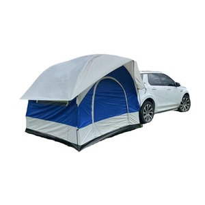 Tente de voiture 240x240x200cm en tissu Oxford bleu et blanc, imperméable, pare-soleil, pour coffre de SUV, camping, voyage en plein air - Product Image 5