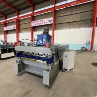 Machine automatique de formage de tuiles de toiture trapézoïdales à double couche 970, machine de fabrication de tôles de toiture profilées IBR, GI PPGI