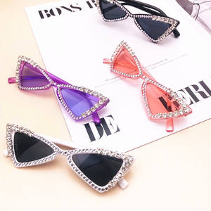 9013 <span class=keywords><strong>Lunettes</strong></span> de Soleil Œil de Chat Rose Adorables Diamants <span class=keywords><strong>2022</strong></span> <span class=keywords><strong>Tendance</strong></span> Luxe Strass Enfants pour Garçons Filles Protection UV400 - Product Image 3