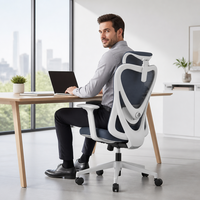 Chaise de bureau ergonomique minimaliste en tissu, vente en gros fabricant, avec porte-manteau amovible et dossier lombaire réglable, pour cadre