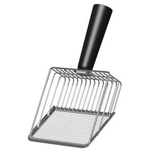 <b>Cat</b> Litter Scoop Set Stainless Steel Fine Pore Rectangle Manual Operation Durable Pet Supply For <b>Cat</b> Litter <b>Box</b> - Product Image 2