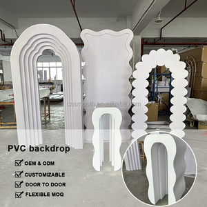 Arco Nuziale Moderno Liscio in PVC Bianco per Eventi, Supporto per Fondale in Acrilico per <span class=keywords><strong>Feste</strong></span> - Product Image 6