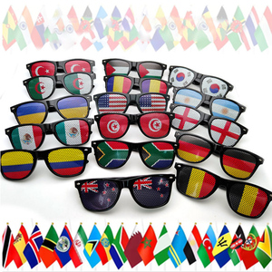 Lunettes de fête pour les fans de la Coupe du Monde de football, style autocollant drapeau américain, possibilité d'imprimer un logo, plusieurs couleurs au choix, version personnalisée de haute qualité - Product Image 1