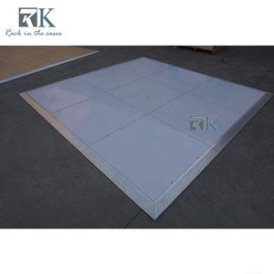 Plancher de danse carré en aluminium et PVC/contreplaqué, décorations de mariage, installation rapide, plateforme stable, professionnel - Product Image 5