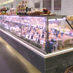 Réfrigérateur de présentation à froid pour <span class=keywords><strong>boucherie</strong></span> et charcuterie de supermarché commercial avec 2 portes, refroidisseur de viande monotempérature - Product Image 4