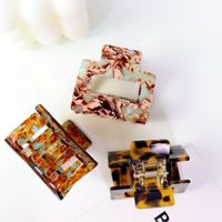 Barrettes en coquille de tortue moyenne, cheveux fins et épais, en acétate de cellules de tortue, pince à cheveux avec imprimé léopard, 20 pièces, 2 pouces
