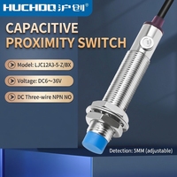 Capteur de proximité M12 pour alimentation liquide, trois fils, NPN PNP NO NC 24V
