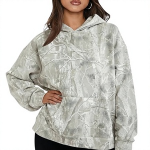 <b>Women</b>’s Oversized Light Sage Gray Leaf Branch Print <b>Hoodie</b> Soft Casual Pullover Sweatshirt with Kangaroo Pocket Abstract Nature - Product Image 1