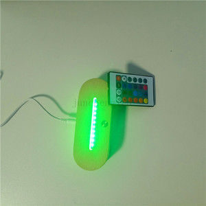 Base de luz Led de madera RGB 3D, lámpara de mesa acrílica de noche, soporte de pantalla USB para cristal de resina, accesorios de luz de arte - Product Image 2