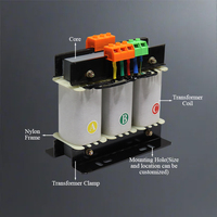 2000W 2KVA triphasé 220V à 380V abaisseur de haute qualité Flyback transformateur de tension de bobine en aluminium