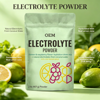 Suplemento Dietético en Polvo de Electrolitos Complejos de Marca Privada OEM, 2LB 907g, Sabor Limón y Frambuesa