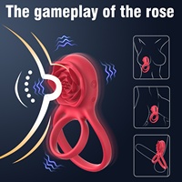 Erwachsenen-Sexspielzeug Rosen-Sperma-Verschlussring Silikon-Penis-Trainer Fernbedienung Paar-Vibrationsring mit Zeitverzögerung Sexspielzeug OEM ODM