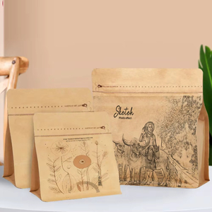 Bolsas <span class=keywords><strong>de</strong></span> Café al por Mayor <span class=keywords><strong>de</strong></span> 250g/12oz, <span class=keywords><strong>con</strong></span> Logotipo Impreso Personalizado, Base Plana <span class=keywords><strong>de</strong></span> Plástico, <span class=keywords><strong>con</strong></span> Válvula y Cierre - Product Image 6