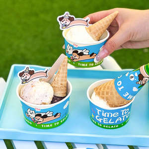 Nouveaux gobelets pour crème glacée, gobelets d'emballage pour crème glacée, gobelets en papier pour crème glacée en gros, gobelets en papier avec revêtement saveur fruitée - Product Image 5