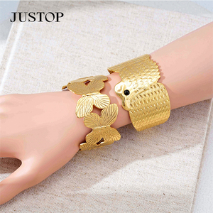 Bague de fiançailles papillon en acier inoxydable plaqué or 18 carats pour femme JUSTOP, bijoux tendance et glamour, à porter au quotidien, 30,2 mm - Product Image 4
