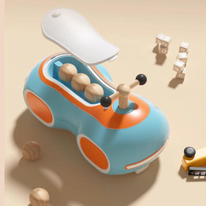 Juguete deslizante con forma de coche de cacahuete para niños pequeños con luces, color azul, a partir de 12 meses - Product Image 3