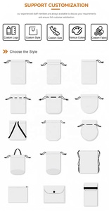 Sac à cordon en flanelle <span class=keywords><strong>de</strong></span> coton <span class=keywords><strong>noir</strong></span> personnalisé avec logo imprimé 10*15 cm pour poudre, parfum, bijoux, emballage <span class=keywords><strong>de</strong></span> luxe, pochette cadeau - Product Image 6