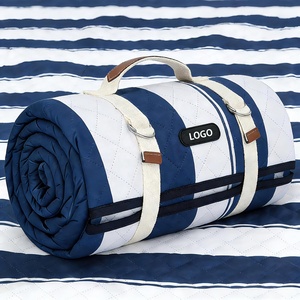 150*200cm 200*200cm High Quality Pongee Fabric Waterproof Moistureproof <b>Foldable</b> Outdoor Portable Picnic Blanket Mat - Product Image 1