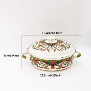 Senny China Factory compra directamente recipientes esmaltados con tapas, recipientes para ramen y ensaladas, y recipientes de almacenamiento esmaltados con tapas. - Product Image 2