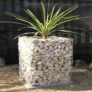 Jardinière décorative en gabion, cage en treillis métallique soudé pour aménagement paysager et projets de verdure urbaine - Product Image 3