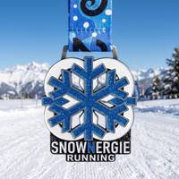 Médailles personnalisées pour sports d'hiver, forme flocon de neige 3D scintillant, en alliage de zinc, pour la victoire en ski, snowboard et courses
