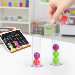 Mainan manik-manik pelangi plastik mainan pendidikan Montessori warna cocok mainan edukasi untuk anak laki-laki perempuan