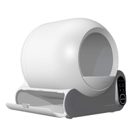 Bac à litière pour chat robot intelligent en plastique extra large de 10kg, autonettoyant automatique facile avec fonction de contrôle par application, nettoyage facile